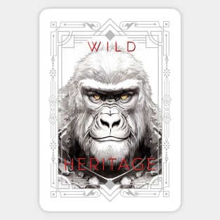 Gorilla Ape Wild Nature Illustration Line Epic Illustration Line Art Sticker